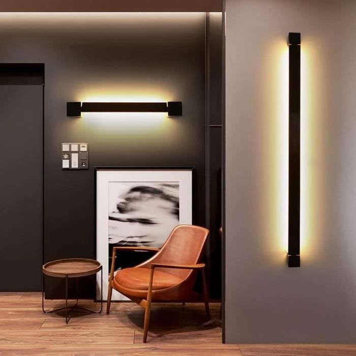 Moderne Led Applique Murale Intérieur Éclairage Mural Ajustable Noir ...