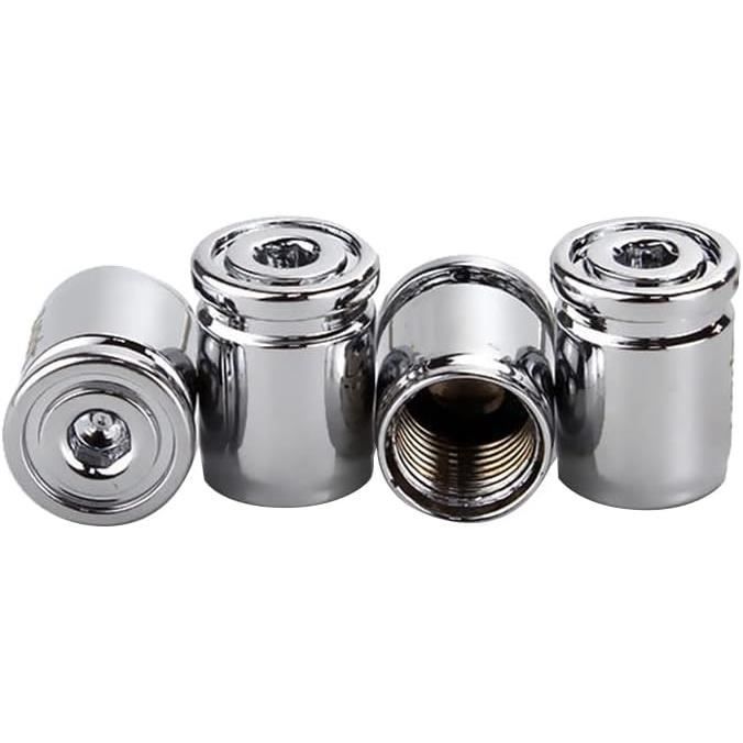 8 Bouchons De Valve Vélo En Aluminium - Compatibles Valves Dunlop Et Presta, Protection Anti-perte D'air - 10