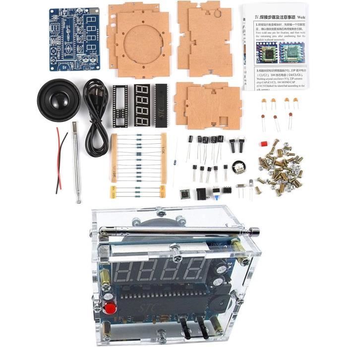 Kit de bricolage radio FM numérique LED SCM module radio FM TRAHOO - 5W ...