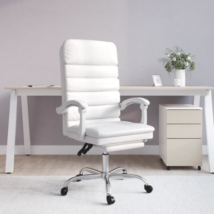 Vidaxl fauteuil de massage inclinable de bureau rose similicuir VIDAXL