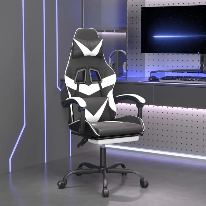 vidaXL Chaise de jeu avec repose pied et - vue 2
