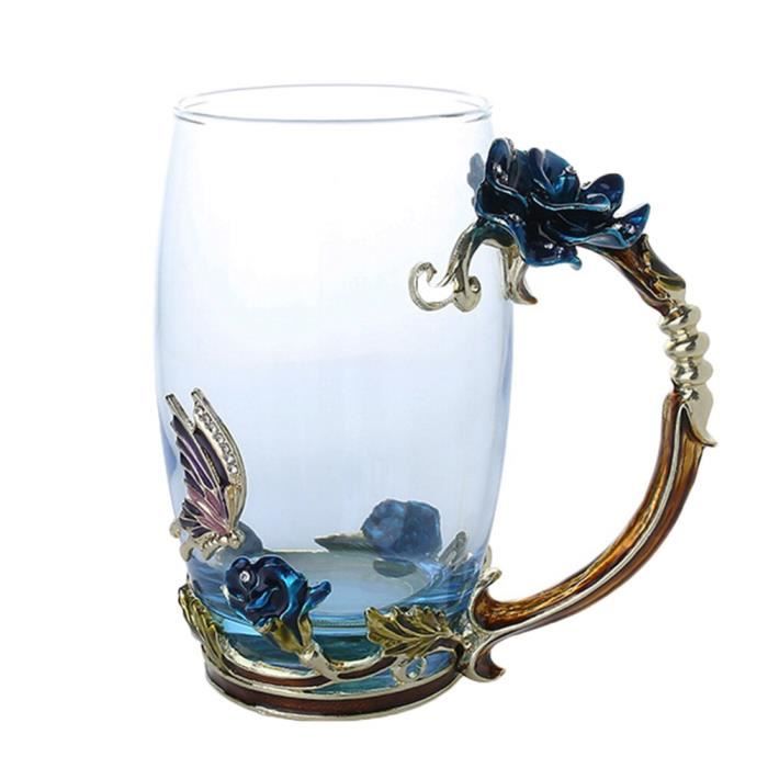 Tasse En émail Maxikiwi 350 Ml - Motif Animaux Romantique, Pour Intérieur Et Extérieur, Style Vintage