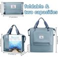 Sac de voyage pliable Big Travel Bag, femme weekend bagage à main sac de voyage grande capacité , sac de sport  (bleu)-1