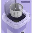 OEMG Mini Machine À Laver Pliante 8L Violet Violet Lumière Stérilisation Portable Sous-Vêtements Machine À Laver-1