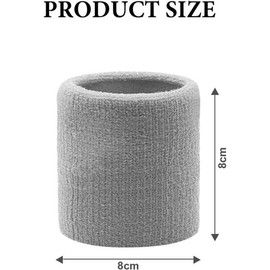 PROIRON Lot De 2 Bandes Poignet Absorbantes – Double Face Éponge, Antibactérien, Anti-Peluches – Gym, Tennis, Basket
