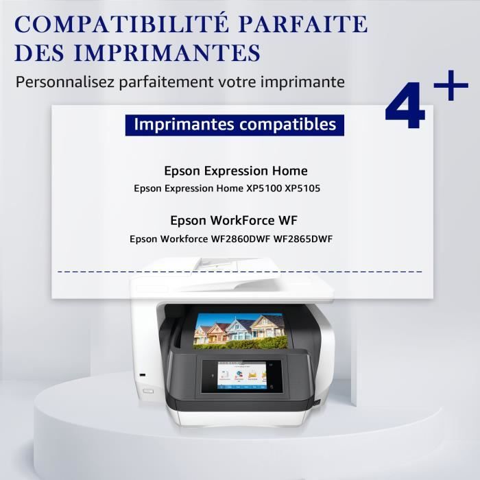 Cartouches d'encre pour epson 502 multipack compatible avec Epson  Expression Home XP-5100 XP-5105 XP5100 Epson Workforce WF-2860 (6