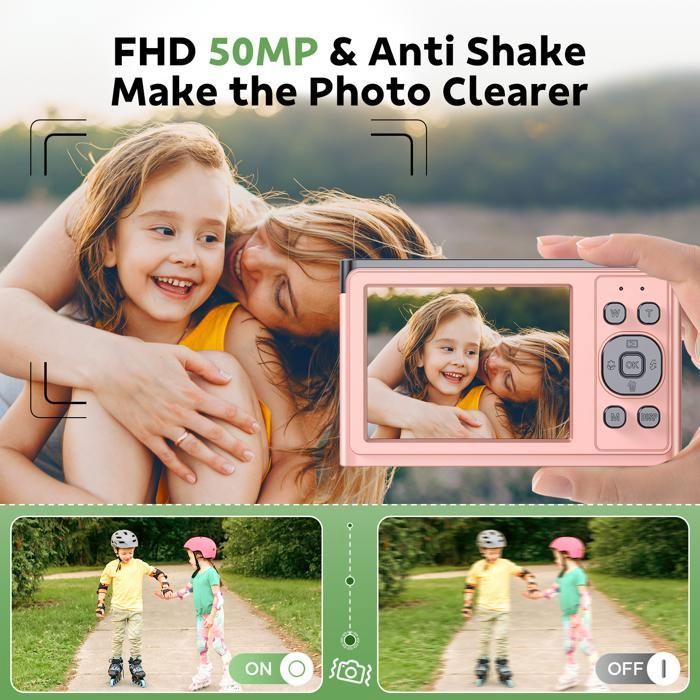 Appareil Photo Numérique FHD 1080P 68 MP Avec Carte 32 G Écran LCD 2,8