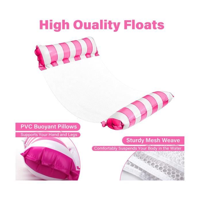 2 Pcs Flottant de Inclinable Flotteur Hamac, 4 en 1 Flotteurs