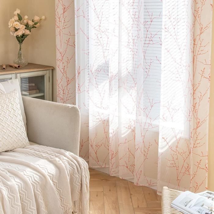 Rideaux De Noël Imprimés 2D Branches De Pin - Polyester, Tailles 75x165 Cm Ou 100x220 Cm - Réutilisables, Pour Fenêtre, Salon, Magasin