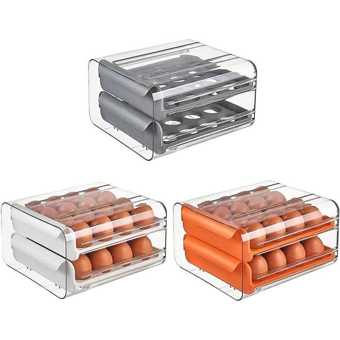 Boîte à œufs Automatique Z4-1 Egg Roller - Rangement Frigo Rotatif En Plastique Blanc