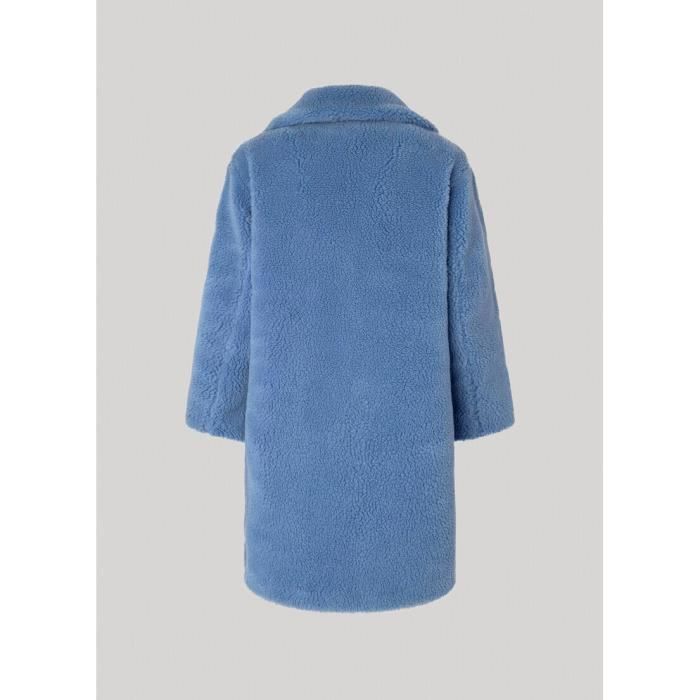 Manteau femme Pepe Jeans Ruby peau de mouton steel blue L Materiaux recycles Steel blue Cdiscount Pret a Porter