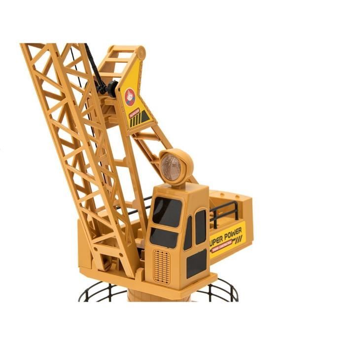 Teorema Giocattoli, Grue Jouet pour Enfants de 60 cm de Haut, Grue cinoguidée Multifonction avec Rotation à 360 ° et Crochet Mobile, Jeu de Chantier