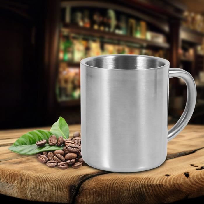 mug inox, tasse double paroi , Tasses à café en acier inoxydable de 220ml,  220 ML Tasse