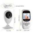 LEXLIFE Babyphone Vidéo 2,4 '' LCD, Ecoute bébé Surveillance Multifonctions sans fil zoom bidirectionnelle Vision nocturne-2