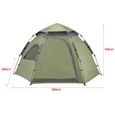 Tente de camping Nybro montage instantané 240 x 205 x 140 cm vert gris foncé-2