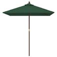 Parasol de jardin - VIDAXL - Mât en bois vert - 198x198x231 cm - Anti-UV et anti-décoloration-2