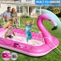 Tapis d'eau enfants 100 cm, aire de jeux aquatique antidérapante avec pompe, piscine d'été pour enfants et animaux - Jeux - Jouets