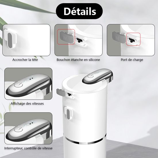 Distributeur De Savon Automatique Sans Contact - Rechargeable USB Et Étanche IPX5 | Pour Cuisine Ou Salle De Bain
