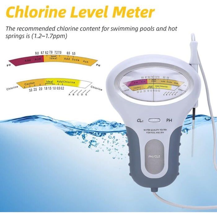 Testeur pH et chlore PC102B pour piscine, SPA, eau familiale — free download