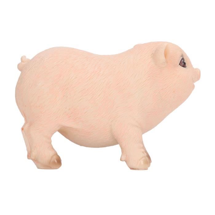 Statue Cochon En Résine Multicolore Sur Fond Blanc - 60 Cm De Hauteur, Neuf
