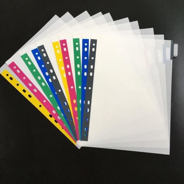 Feuille de papier pour séparateurs A5 SUNSHINETEK Séparateurs de cartes de  classement File Divated 6 trous perforés Index diviseur pour planificateur  de carnet (5 couleurs, 25 feuilles) : : Fournitures de bureau