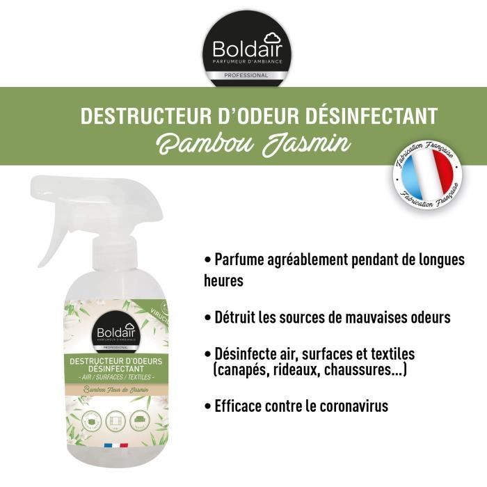 Destructeur d'odeur, désinfectant, BOLDAIR, coton, 500 ml