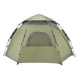 Tente de camping Nybro montage instantané 240 x 205 x 140 cm vert gris foncé-3