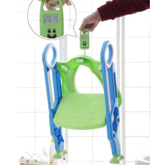 SiFree®Réducteur de WC bébé enfant Siège de toilette échelle Chaise Step  Pot éducatif Bleu-vert