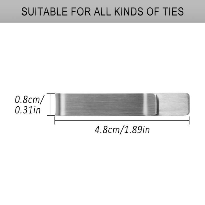 Pack De 3 Pinces à Cravate - Acier Inoxydable - Argent, Or Et Noir - Idéal Costume Et Mariage