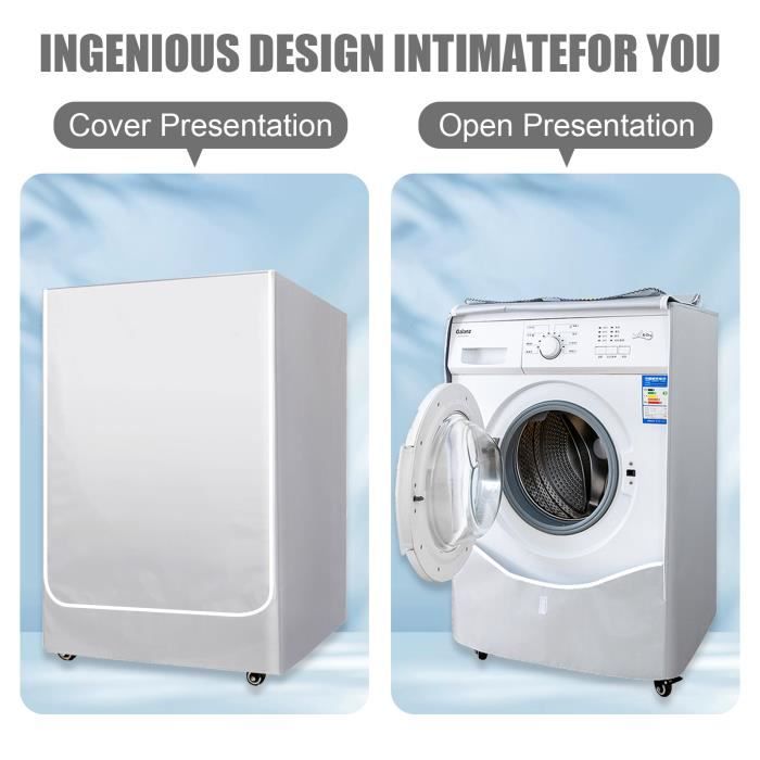 TEMPSA XL Housse de Machine à laver - Protection Anti-poussière - Tissu  Oxford - Argent - Cdiscount Electroménager