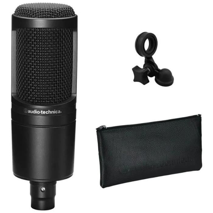 Microphone professionnel à condensateur cardioïde AT2020,pour  projets-Applications en Studio à domicile,micro pour [A593650096] -  Cdiscount TV Son Photo