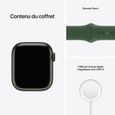 Apple Watch Series 7 GPS - 41mm - Boîtier Green Aluminium - Bracelet Clover Sport-4