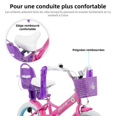 Vélo Enfant Daisy Actionbikes – 12/16/20 Pouces, Freins V-Brake, Panier Et Garde-boue