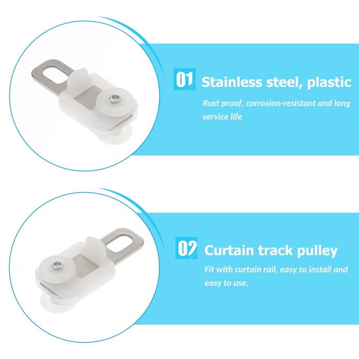 Speedy Streamline Lot De 2 Butées Pour Rail De Rideaux - Blanc
