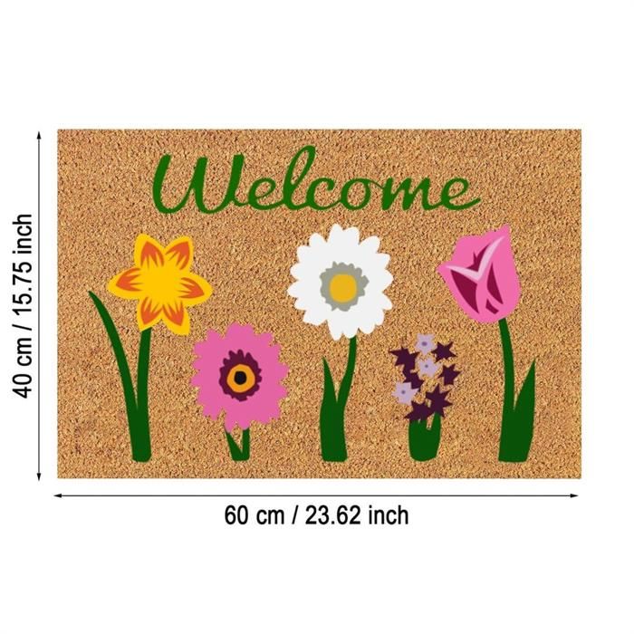 Artoid Mode Paillasson Automne Citrouilles Champignons – Tapis Bienvenue 40x60 Cm Antidérapant