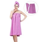 EBTOOLS Serviette enveloppante Femmes Doux Spa Bain Body Wrap Set Serviette Peignoir Avec Bonnet De Séchage Rapide Pour Cheveux