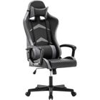 Chaise Gaming de Bureau Siège Ergonomique Pivotant avec Appui-tête et Soutien Lombaire Ajustables (Gris) - IntimaTe WM Heart