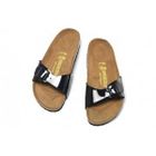 Sandales Birkenstock Madrid vernis noir Birko Flor pour femme