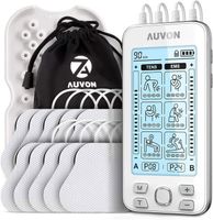 Appareil d'électrostimulation AUVON 4 Canaux EMS/TENS pour le soulagement de la douleur, avec 24 modes de electrostimulateur