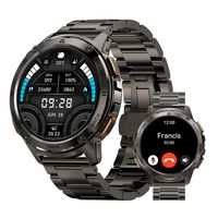 Montre connecté Homme KOSPET T3 Montre Sport 50m Etanche,60+ jours,Répondre/appeler, Sommeil, Tracker d'Activit - Noir - 2 Bandes
