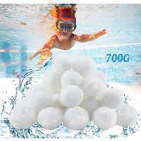 Balles Filtrantes - Boules de Filtre Réutilisables de Piscine - Alternative pour 25 kg de Sable - Blanc