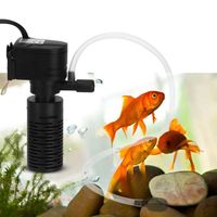 Pompe de filtre d'aquarium en matériau ABS, filtre à eau basse pour aquarium de couleur noire, mini-eau anti-aspiration