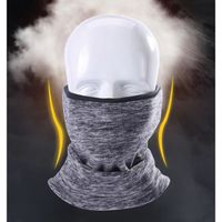 Cagoule Masque Cache-cou Polaire Haute Qualité pour Ski Moto Froid - Gris Noir - Taille Unique et Unisexe