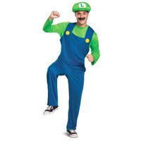 Déguisement Luigi classique adulte - Mario - Combinaison verte et bleue - Chapeau et moustache inclus