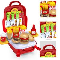 Jeu de cuisine RMEGA - Boîte à outils maison de jeu - Simulation hamburger - Jouet valise - Science et éducation