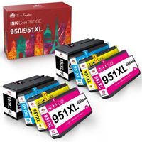 Cartouches d'encre compatibles pour HP 950XL 951XL - TONER KINGDOM - Pack de 8 - Noir, Cyan, Magenta, Jaune