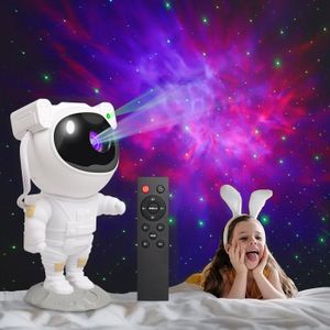 LAMPADAIRE LAMPADAIRE-Blanc Projecteur Ciel Etoile, Projecteur de Galaxie Astronaute, Veuilleuse Enfant avec Nébuleuse, Minuterie et