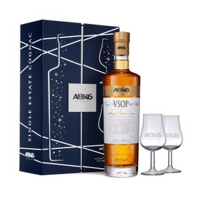 DIGESTIF-EAU DE VIE ABK6 Cognac VSOP - bouteille 70 cl 40° coffret 2 v