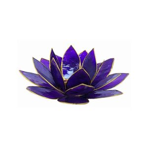 BSTKEY Photophore Cristal Fleur De Lotus 11,4 Cm - Bougeoir Arc-en-Ciel Arc En Verre