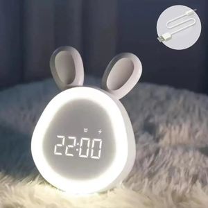 RÉVEIL ENFANT Réveil numérique lapin avec lumière LED pour enfan